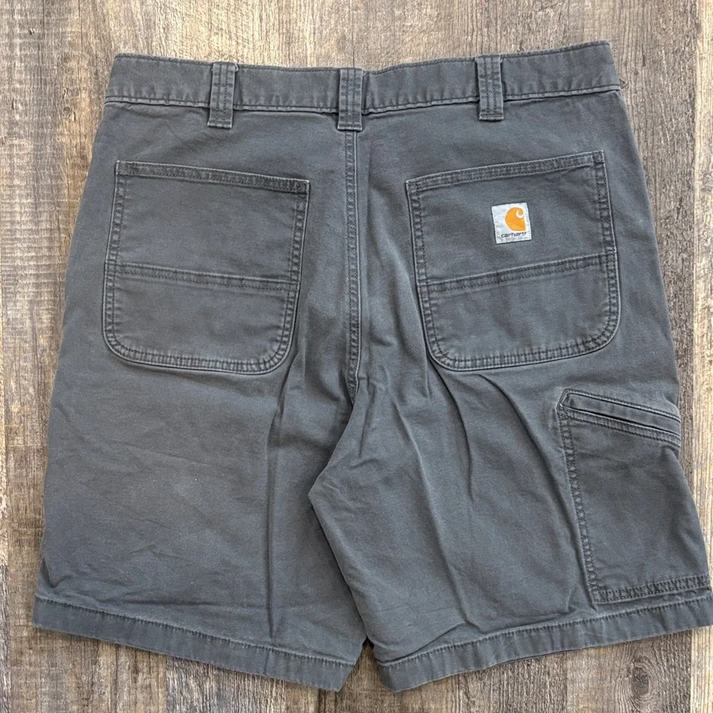 Carhartt Men's Charcoal Flat Front Shorts Size 36